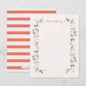 Countryside Florals Stationery - Rot Einladung (Vorne/Hinten)