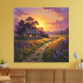 Countryside Glow - Painterly Style Landscape Leinwanddruck (Insitu (Wohnzimmer))