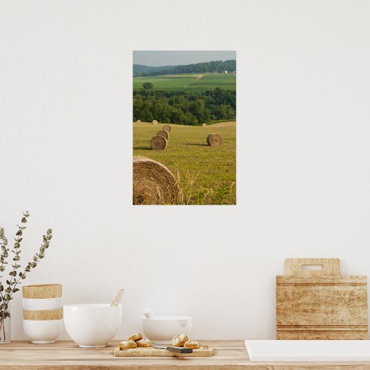 Countryside Hay Bales Poster (Küche)