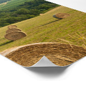 Countryside Hay Bales Poster (Ecke)