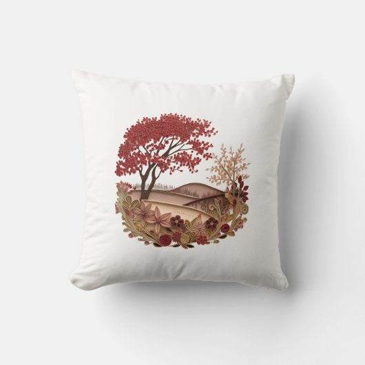 Countryside in the Autumn Quilling effect design Kissen (Vorderseite)
