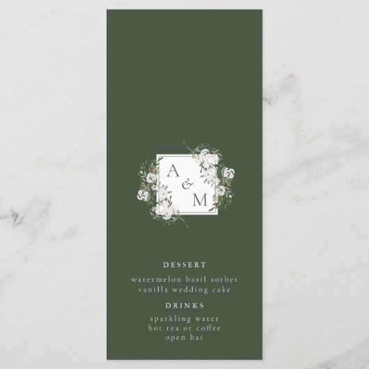 Countryside Manor Wedding Menu Menükarte (Rückseite)