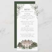 Countryside Manor Wedding Menu Menükarte (Vorne/Hinten)