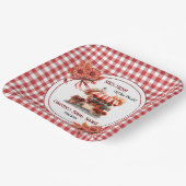 Countryside Picnic Gingham Brautparty Pappteller (Gewinkelt)