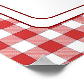 Countryside Picnic Gingham Bridal Shower Welcome Poster (Ecke)