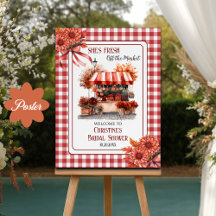 Countryside Picnic Gingham Bridal Shower Welcome