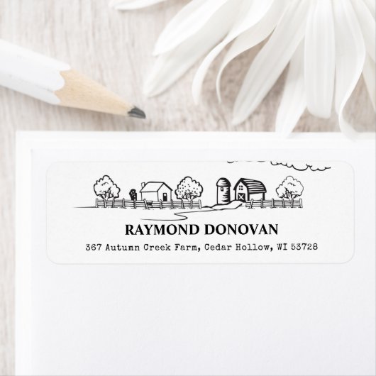 Countryside Rustic Farmhouse Return Address (Insitu)