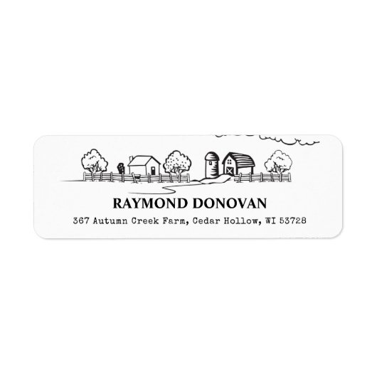 Countryside Rustic Farmhouse Return Address  (Vorne)