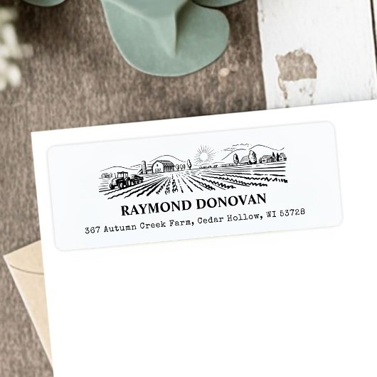 Countryside Rustic Farmland Return Address
