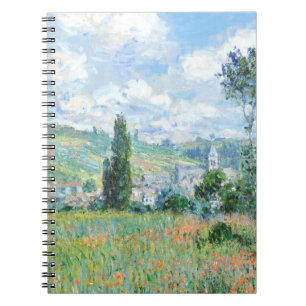 Countryside Village Poppy Field Notebook Notizblock