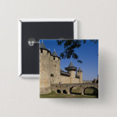 Counts Castle, Carcassonne, Aude, Languedoc, Button (Vorne & Hinten)