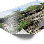County Bridge and the River Calder, Sowerby Bridge Fotodruck (Ecke)
