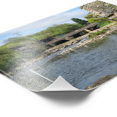 County Bridge and the River Calder, Sowerby Bridge Fotodruck (Ecke)