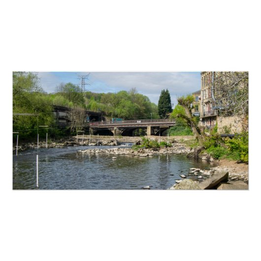 County Bridge and the River Calder, Sowerby Bridge Poster (Vorderseite)