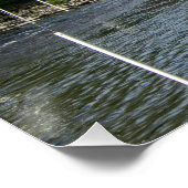 County Bridge and the River Calder, Sowerby Bridge Poster (Ecke)