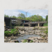 County Bridge and the River Calder, Sowerby Bridge Postkarte (Vorderseite)