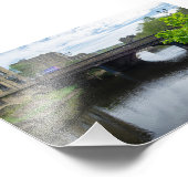 County Bridge und der River Calder, Sowerby Bridge Fotodruck (Ecke)