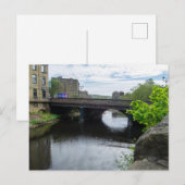 County Bridge und der River Calder, Sowerby Bridge Postkarte (Vorne/Hinten)