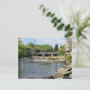 County Bridge und der River Calder, Sowerby Bridge Postkarte