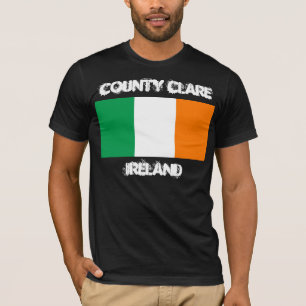 County Clare, Irland mit irischer Flagge T-Shirt