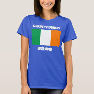 County Dublin, Irland mit irischer Flagge T-Shirt