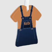 County Folk Niedlich Overalls Custom O Ornament (Vorderseite)