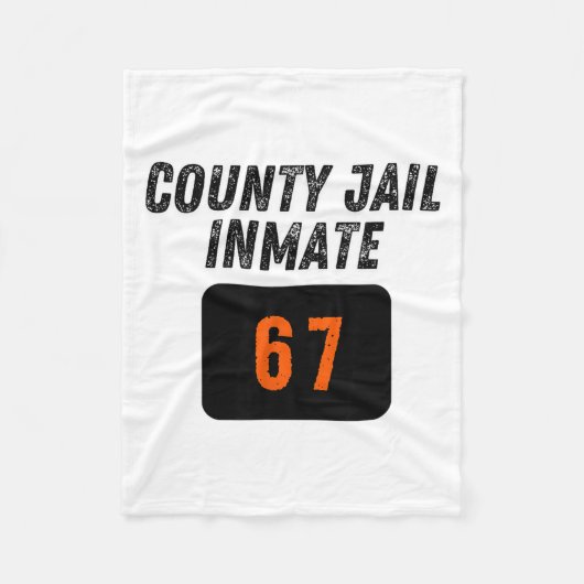 County Jail Prison Inmate 67 Halloween Funny Mens Fleecedecke (Vorderseite)
