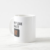 County Jail Prison Inmate 67 Halloween Funny Mens Kaffeetasse (Vorderseite Links)