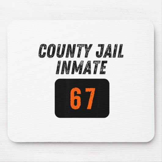 County Jail Prison Inmate 67 Halloween Funny Mens Mousepad (Vorne)