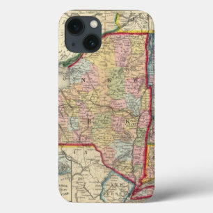 County Map Of The States Of New York iPhone 13 Hülle