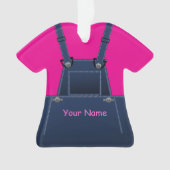 County Overalls Hot Pink Weihnachtsdekoration Ornament (Vorderseite)