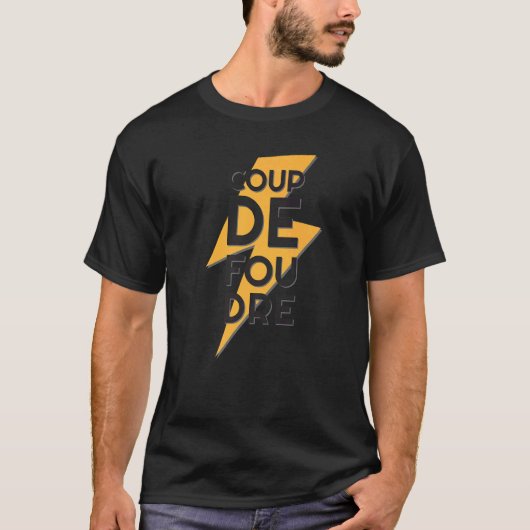 Coup De Foudre Retro Blitzschlag T-Shirt (Vorderseite)