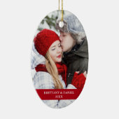 Coupé-Foto| Schneeflocken zurück im Roten Ozean Keramik Ornament (Rechts)