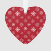 Coupé-Foto| Schneeflocken zurück ins Rote Herz Ornament (Rückseite)