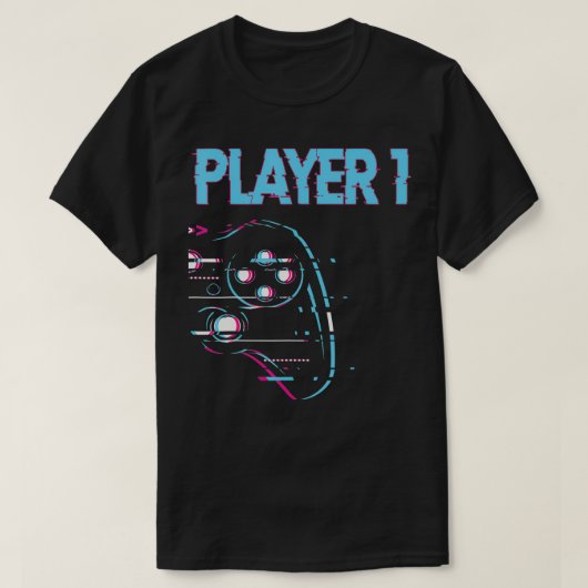 Coupé Player 1 Player 2 Controller-Team T-Shirt (Design vorne)