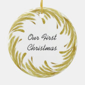 Coupels erste Weihnachten individuell angepasst Keramikornament (Hinten)