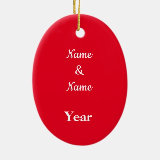 Coupels erste Weihnachtsdekoration Keramik Ornament (Hinten)