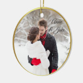 Coupels erste Weihnachtsfeier Keramik Ornament (Links)