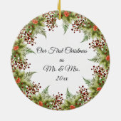 Coupels erste Weihnachtsfeier Keramik Ornament (Hinten)