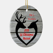 Coupels erste Weihnachtsfeier Personalisierte Orna Keramik Ornament (Rechts)