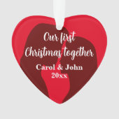 Coupels erste Weihnachtsfeier zusammen romantische Ornament (Vorderseite)