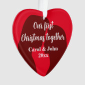 Coupels erste Weihnachtsfeier zusammen romantische Ornament (Vorderseite)