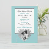 Coupels Minimalistisches Foto Elegant Wedding Invi Einladung (Stehend Vorderseite)