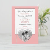 Coupels Minimalistisches Foto Elegant Wedding Invi Einladung (Stehend Vorderseite)