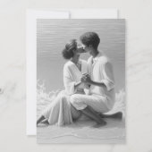 Coupels Minimalistisches Foto Elegant Wedding Invi Einladung (Rückseite)