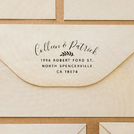 Coupels Namen Elegante Script-Rücksendeadresse Gummistempel