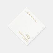 Coupels Namen Goldherzen 50 Jubiläum Party Serviette (Ecke)