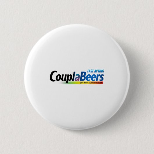 Couplabeers Paar Bier Lustiges Meme Schnell Wirken Button (Vorderseite)