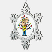 Couple 1. Weihnachten Zusammen Snowflake Ornament (Rechts)