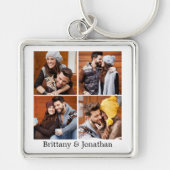 Couple 4 Fotos & Names Schlüsselanhänger (Vorne)